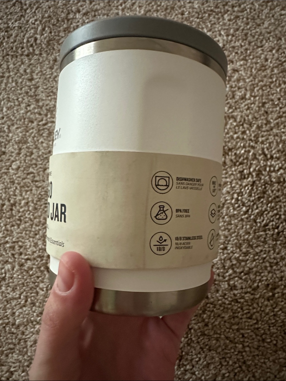 Stanley The Adventure To-Go Food Jar | 18oz | White and Silver | New With Tags - Picture 4 of 10
